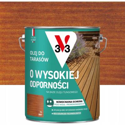 Olej na dřevo V33, matný, 4,5 l, pro venkovní použití