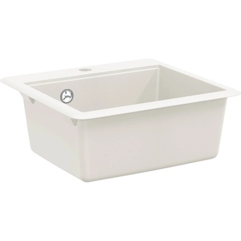 vidaXL Мивка Бяло 470 x 440 мм Гранит (42028407)