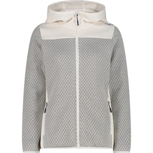 CMP Дамско поларено яке CMP Women's Jacquard Knit Jacket Fix Hood Fleece jacket - B. Co Gesso / Antracite - размер 44 (EU) (105-7197-0216)