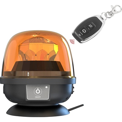 AKU LED maják, oranžový, diaľkové ovládanie, magnet, ECE R10, R65