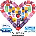 Durex Макси пакет 55 презерватива Durex Pasante и Vitalis + лубрикантен гел + вибриращ пръстен (P20103)
