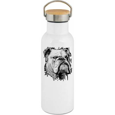 123TRIKO termoska Drsný buldok, černý potisk 500 ml