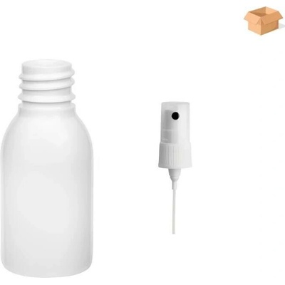 Via Plastová lahvička bílá široká s BÍLÝM rozprašovačem 25 ml 1000 ks