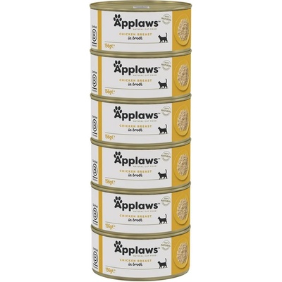 Applaws Консерва за котки с пилешки гърди в бульон 6 x 156 г