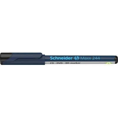 Schneider Алкохолен маркер за CD/DVD, 0, 7 mm, SCHNEIDER "Maxx 244", черен 124401 (124401)