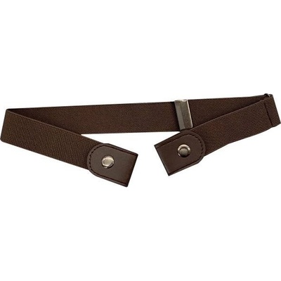 Elastický pásek na kalhoty bez spony Elastic Belt hnědý