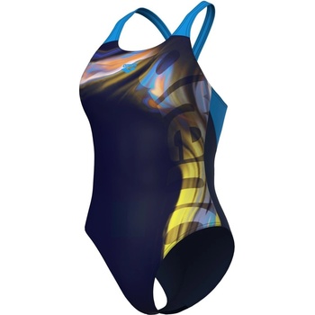 arena Дамски бански костюм Arena Womens Dreamline V Back Swimsuit - Navy/Turq