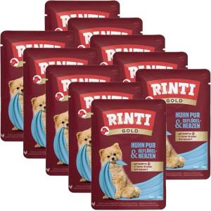RINTI Капсула RINTI GOLD PUR пиле и пилешки сърца 10 x 100 г