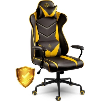 Sofotel Blitzcrank геймърски стол с регулируема височина и възглавници, черен и жълт (2592)