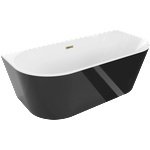 Mexen Oval 140x75 cm black/white/gold (52671407575-50)