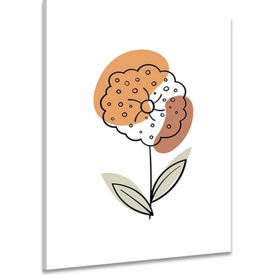 Obraz minimalistický kvet na bielom pozadí No2