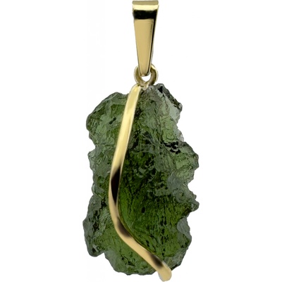 Vltavín Moldavite Zlatý přívěsek s vltavínem 2000334450005