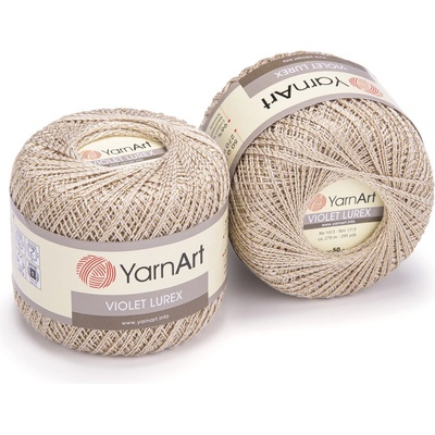 YarnArt Příze Violet lurex 24660 - béžová-zlatá