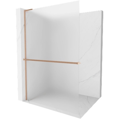 Mexen Kioto+ L душ стена с рафт Walk-in 90 x 200 cm, мразовито стъкло, матирана мед - 800-090-123-65-30 (800-090-123-65-30)