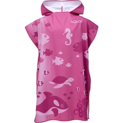 AQUOS SEA PONCHO Dětské pončo z rychleschnoucího materiálu růžová – Zboží Dáma