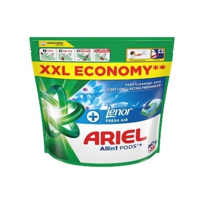 Ariel Allin1 +Lenor Fresh air kapsule na pranie 38 PD