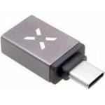 Fixed USB-A to USB-C adapter, gray