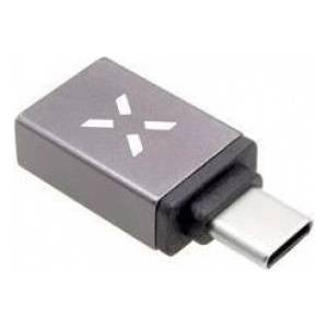 Fixed USB-A to USB-C adapter, gray