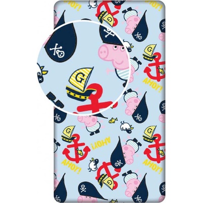 Jerry Fabrics bavlna prostěradlo Peppa Pig 007 90x200