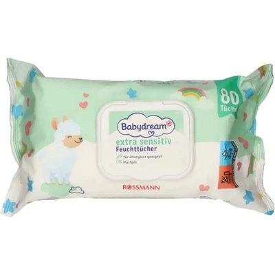 Babydream Vlhčené ubrousky extra sensitive 80 ks