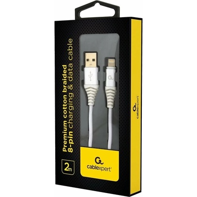 Gembird CC-USB2B-AMCM-2M-BW2 USB 2.0 AM na typ C (AM/CM), 2m, bílo-stříbrný