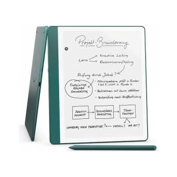 Amazon Kindle Scribe (64 GB) - Innovative display with even bezels | Just write in books and documents | With notebook summary | With premium stylus - jade green metallic - C4A6T4