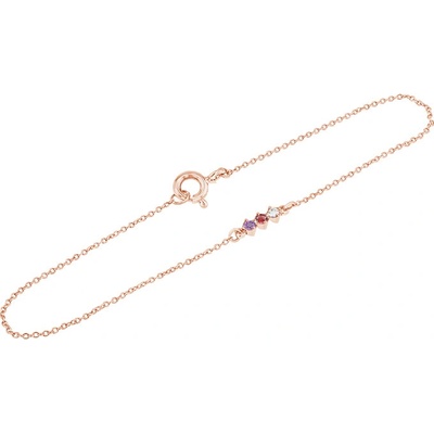 Eppi Minimalistický náramok s drahokamami podľa vášho výberu Ruby BR43892