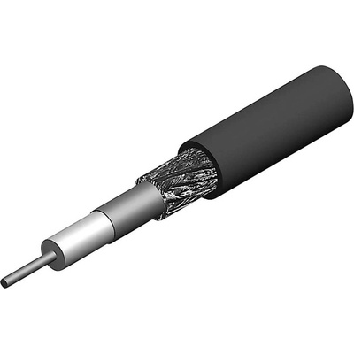 Telegärtner Low Loss 240 flex, 100012971 koaxiálny kábel, Vonkajší Ø: 5.40 mm, 50 Ω, čierna, metrový tovar