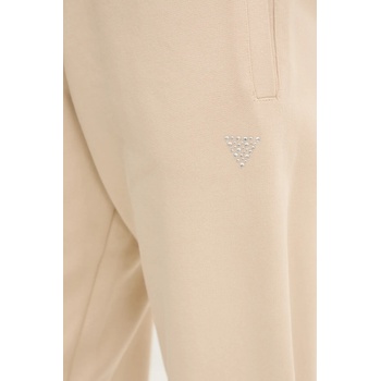 Guess Памучен спортен панталон Guess PRIMULA в бежово с изчистен дизайн V5YB17 KCRP0 (V5YB17.KCRP0)