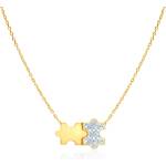 SAVICKI Колие с пъзел 585, бели диаманти 0.02К, 42 см