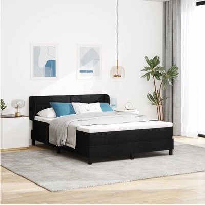 vidaXL s matrací černá textil
