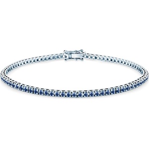 SAVICKI Тенис гривна, бяло злато 585, сини сапфири 1.660К. 2.3mm. 19cm