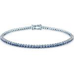 SAVICKI Тенис гривна, бяло злато 585, сини сапфири 1.660К. 2.3mm. 19cm