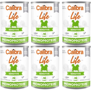 Calibra Dog Life Sensitive Заек 6x400g