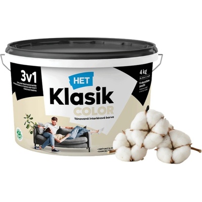 Het Klasik Color 0017 biely smotanový 4kg