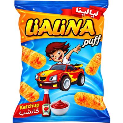 Lialina Kukuřičné brambůrky kečup 50 g