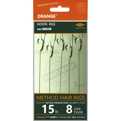 Life Orange návazce Method Hair Rigs S2 15lbs vel.8 5ks