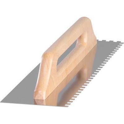 Hladítko Strend Pro Premium, HardWood, drevená rúčka, 480x130 mm, e8 mm, 0,7 mm, rovné, nerez