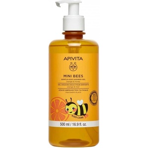 APIVITA Нежен детски душ гел портокал и мед, Apivita Mini Bees Gentle Kids Shower Gel Orange & Honey 500 ml