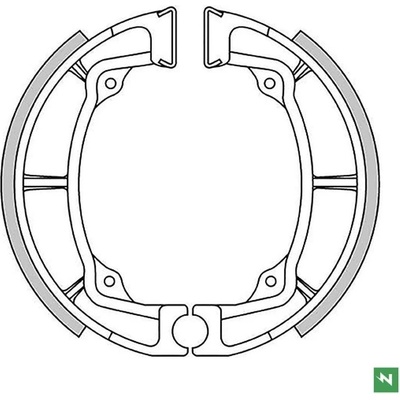 NEWFREN brzdové čelisti - pakny přední KAWASAKI KDX 250 79-84, KL 250 78-79, KLF 220 88-02, KLF 185 BAYOU 86-88, KLF 250 BAYOU 03-11, KLT 200/250 83-85, KX 250 75-81, KX 420 80-81 (140X28mm)