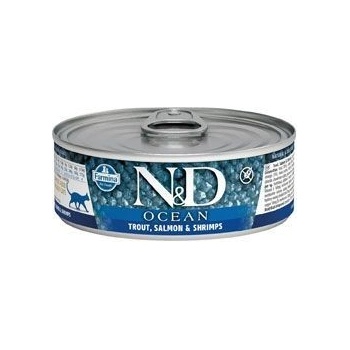 N&D GF Cat Ocean Adult Trout & Salmon & Shrimps 80 g