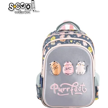 S-Cool Ученическа анатомична раница scool purrfect 3Д eva