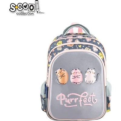 S-Cool Ученическа анатомична раница scool purrfect 3Д eva