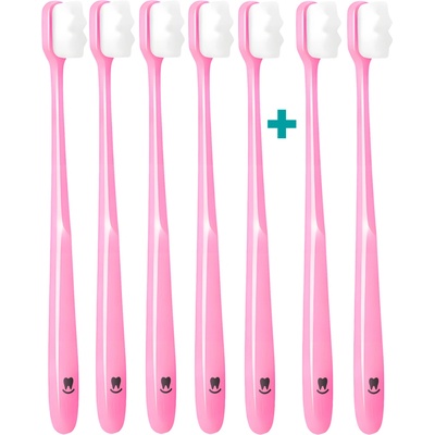 Nanosmile Ultrajemný zubní kartáček Pink 7 ks