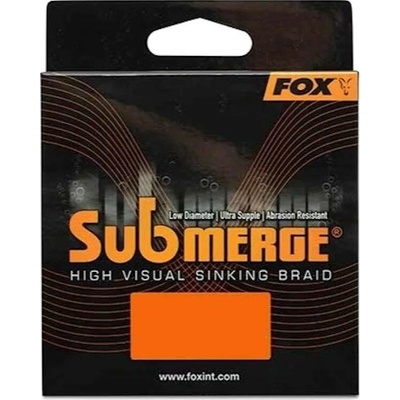 Fox Splétaná šňůra Submerge Orange Sinking Braid 600m 0,38mm 65lb