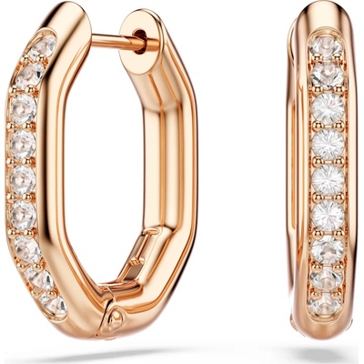 Swarovski Elegantné pozlátené osemhranné náušnice Dextera 5743798