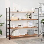 vidaXL Плаващи рафтове, 3 бр. , 120x40x2 см, маслено обработени, масивна дървесина, акация (3279565)