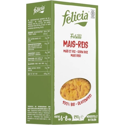 Felicia Cestoviny Fusilli kukuričné ryžové bez lepku BIO 250 g