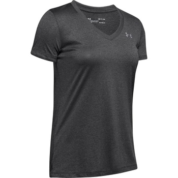 Under Armour Tech V-Neck Short Sleeve Womens - Carbon Heather