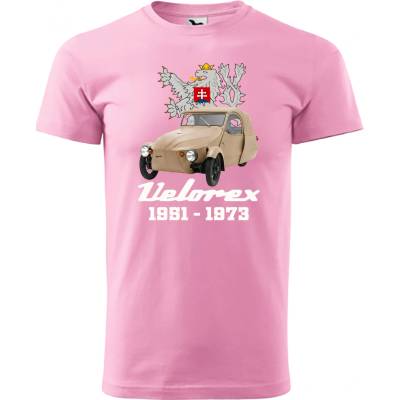 Maverprint Retro tričko Velorex 1951–1973 legenda československých ciest Ružová